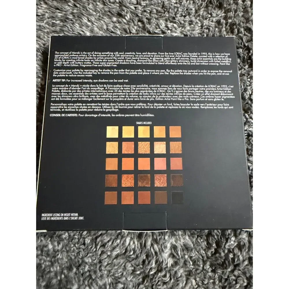 LORAC Pro Palette Artist Edition Meraki 25 Shade Eyeshadow Palette New‎ In Box